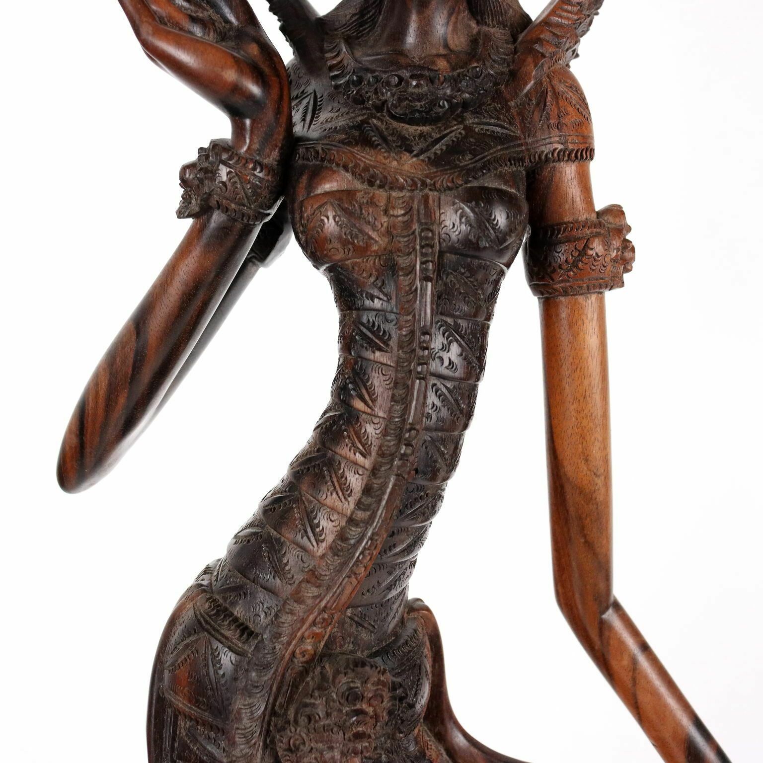 Ancient Sculpture Of A Girl Second Half Of The XX Century Teak photo Art