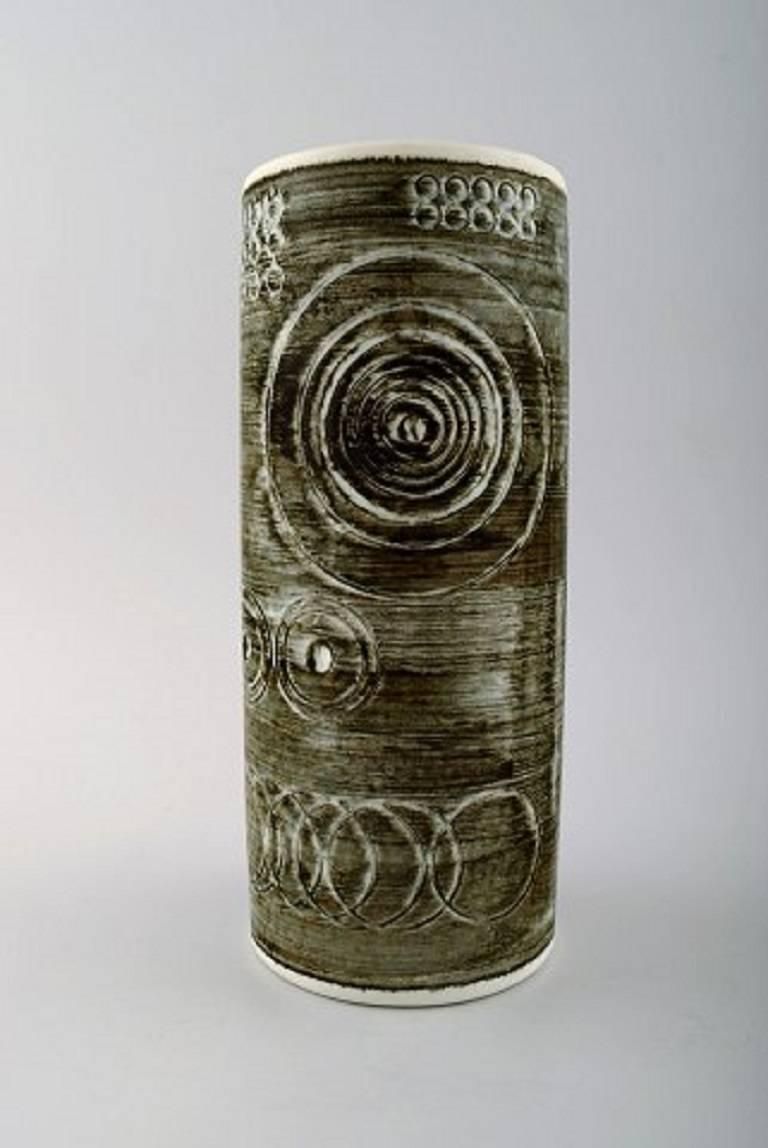 Pair Of Retro Vases "Sarek", Stoneware, Olle Alberius, Rörstrand, 1960 1970s photo 380.0