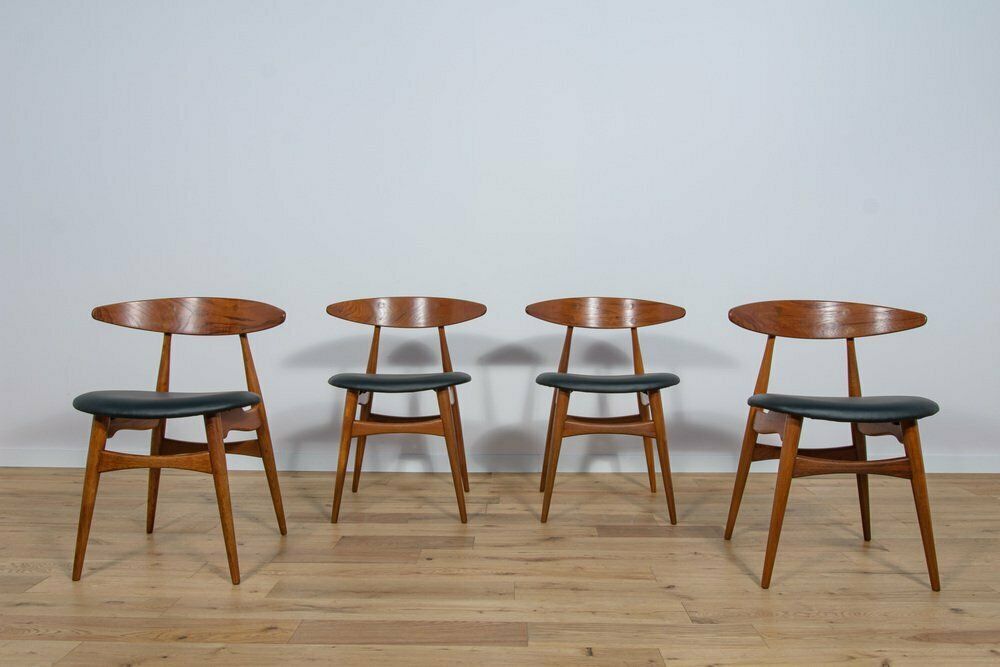 Mid Century Danish Ch33 Dining Chairs By Hans J Wegner For Carl Hansen And Søn 1960s Set Of 4 photo Furniture