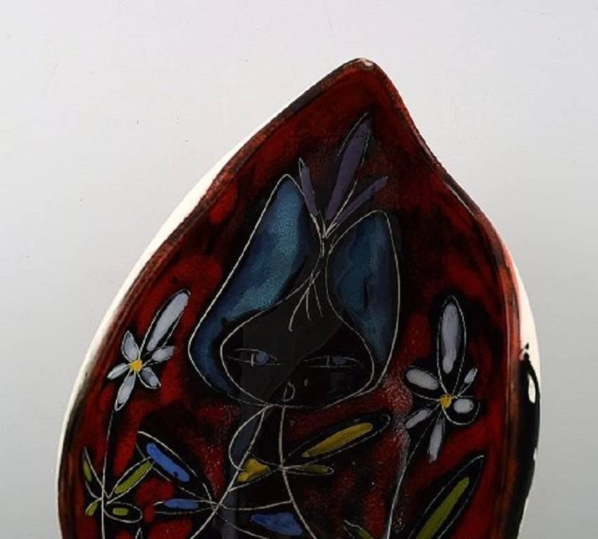 Italian Design, Ceramic Bowl With Motif Of Woman, 1960s photo for sale