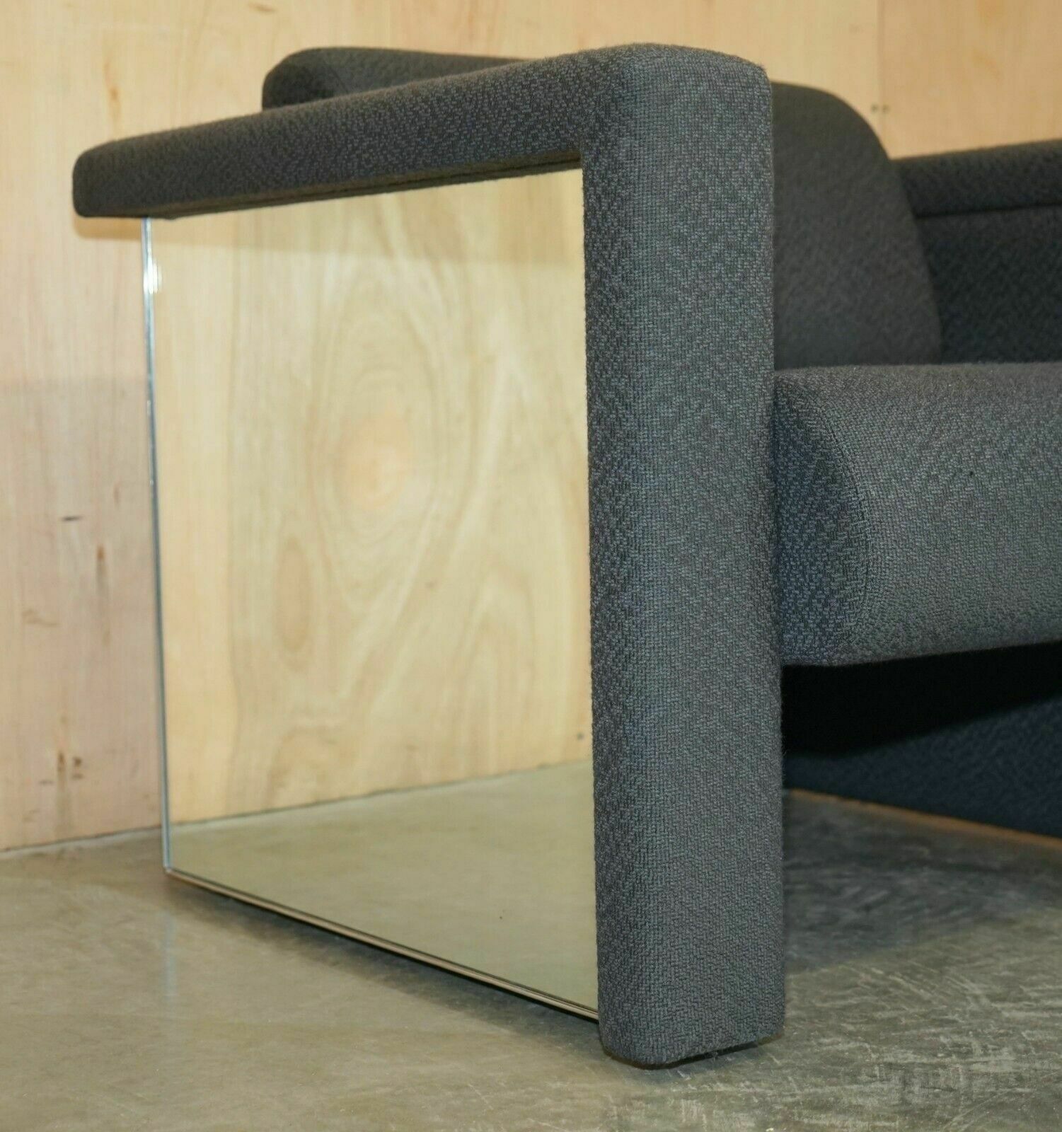 photo furniture Original Pair Of 1988 Trix And Robert Haussmann For Knoll Mirrored Armchairs