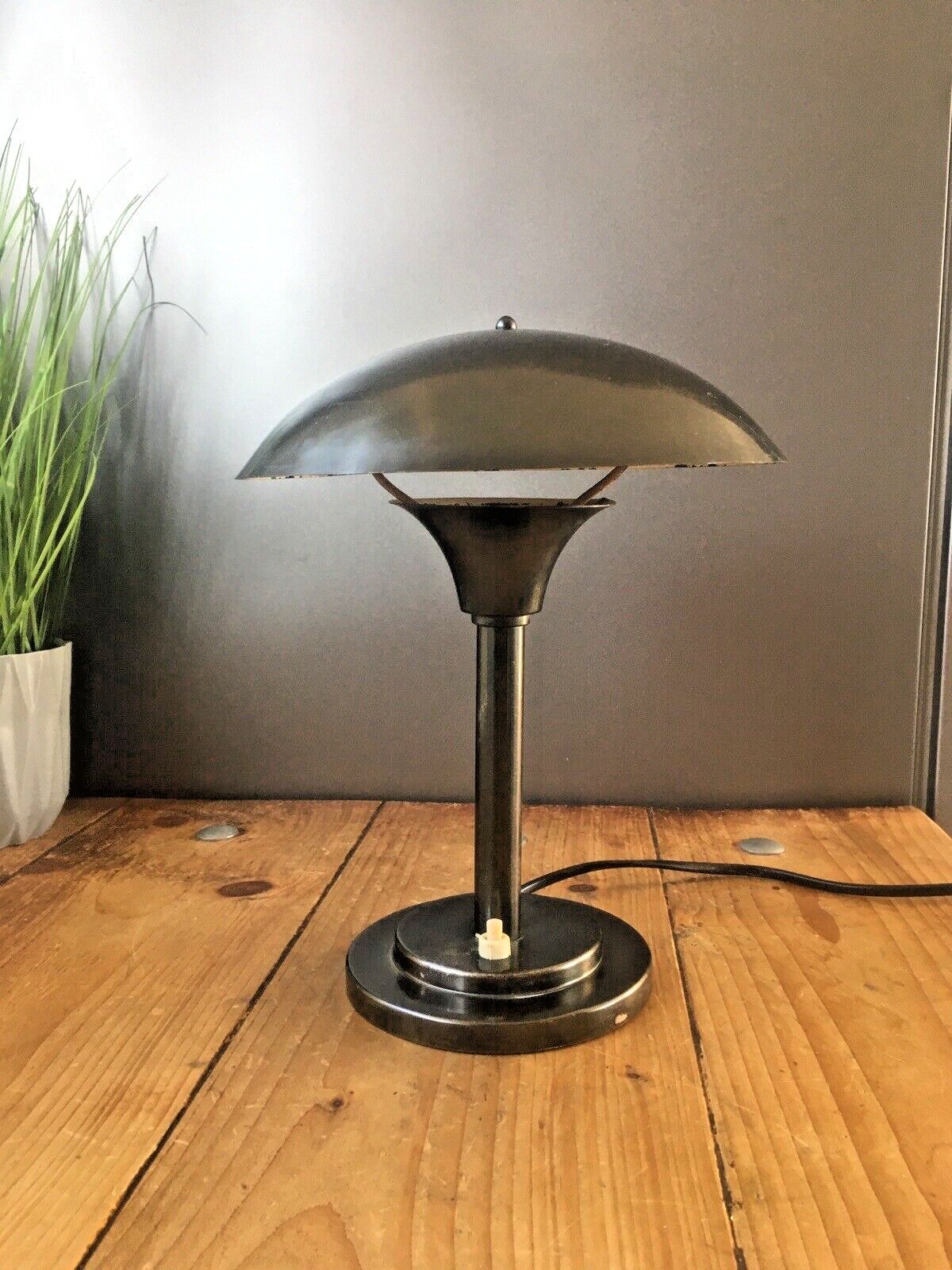 German Art Deco Bauhaus 1930's Mushroom Desk Lamp Space Age Light Not Working photo furniture