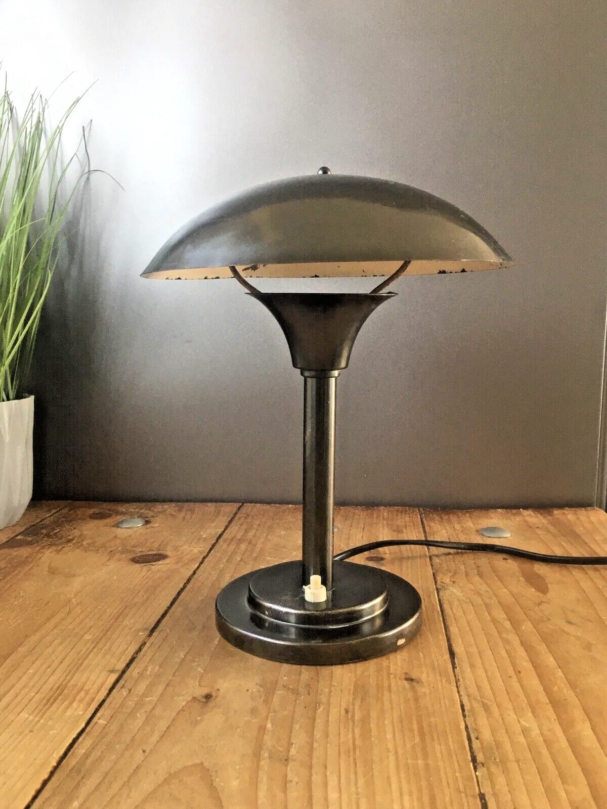 photo furniture German Art Deco Bauhaus 1930's Mushroom Desk Lamp Space Age Light Not Working