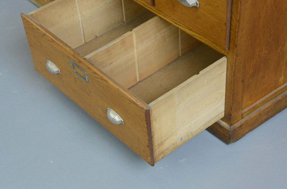 photo for sale Large Bank Of French Art Deco Filing Drawers Circa 1930s