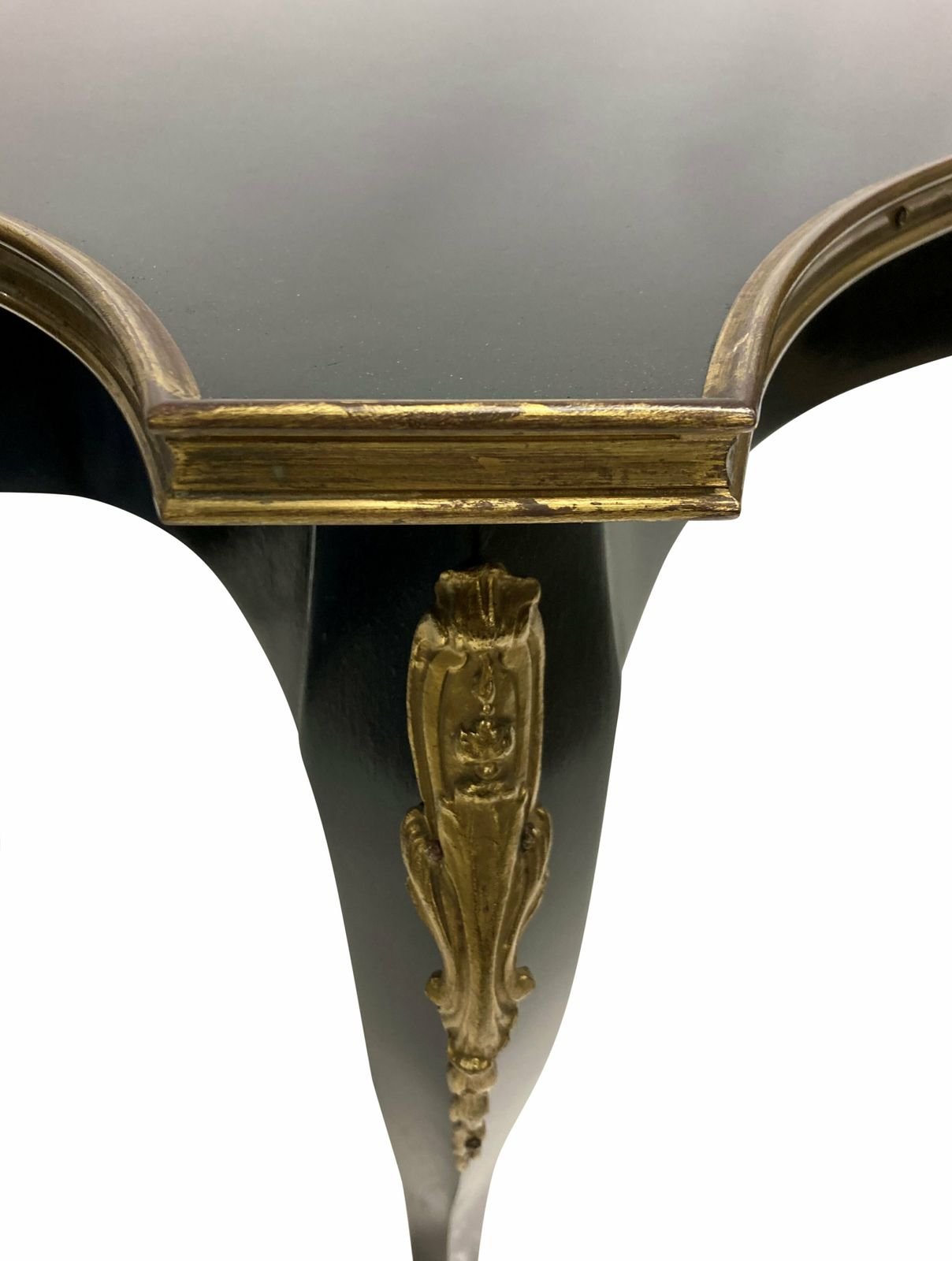 A French Black Lacquered Louis XV Style Occasional Table photo for sale