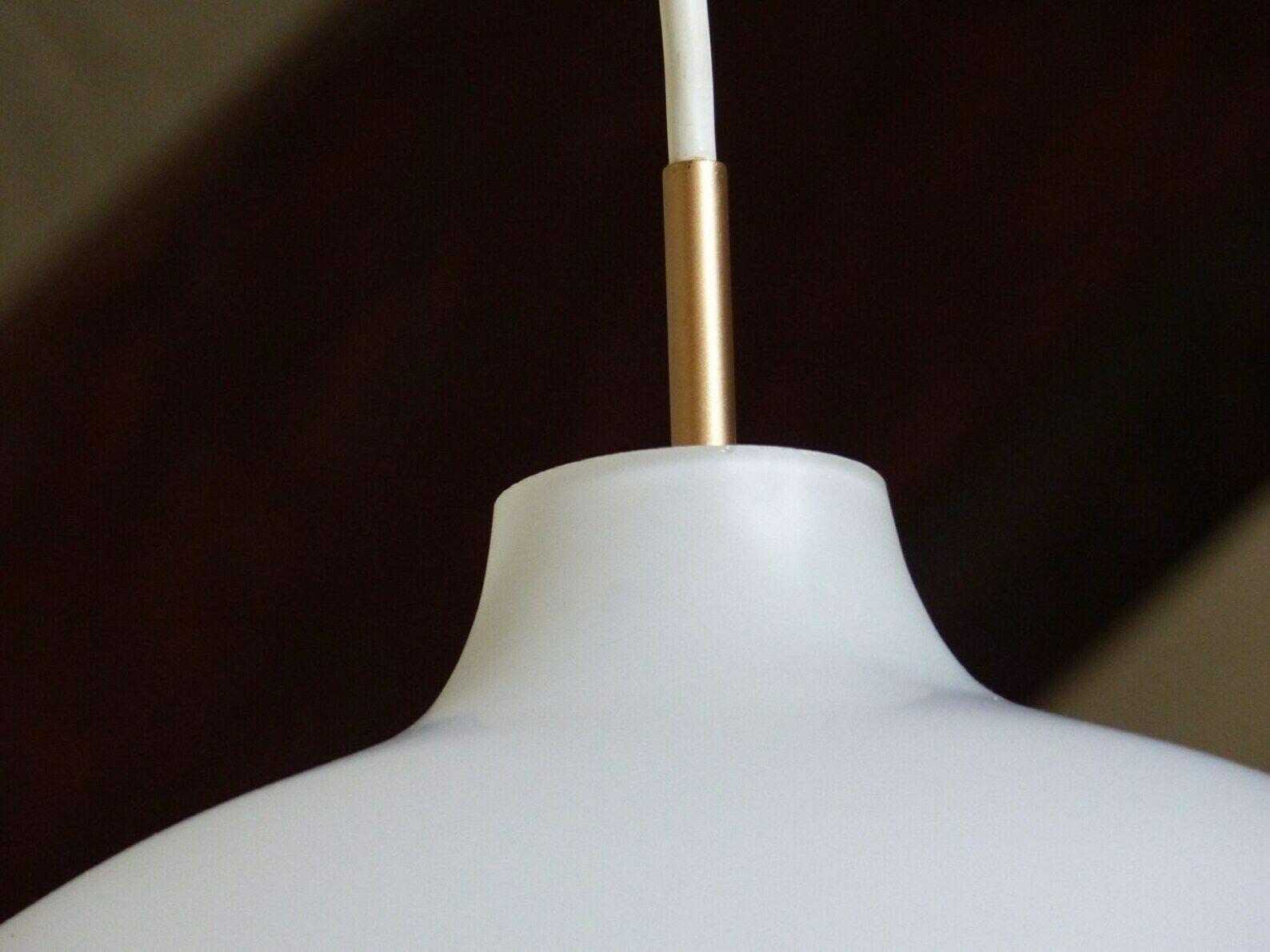 Scandinavian Suspension Lamp Vintage Opaline Xl Louis Poulsen 40 Cm photo 617.0