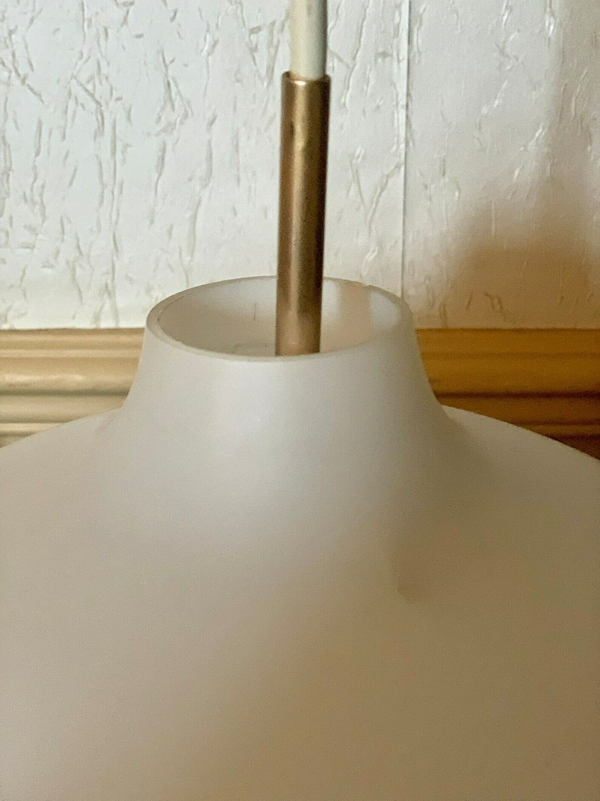 Scandinavian Suspension Lamp Vintage Opaline Xl Louis Poulsen 40 Cm photo vinterior