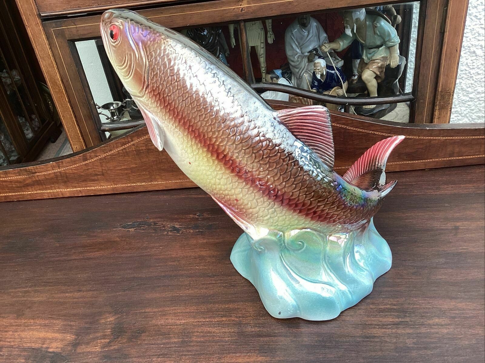 photo buy Huge Jema Of Holland Vintage Rainbow Lustre Trout. 343.