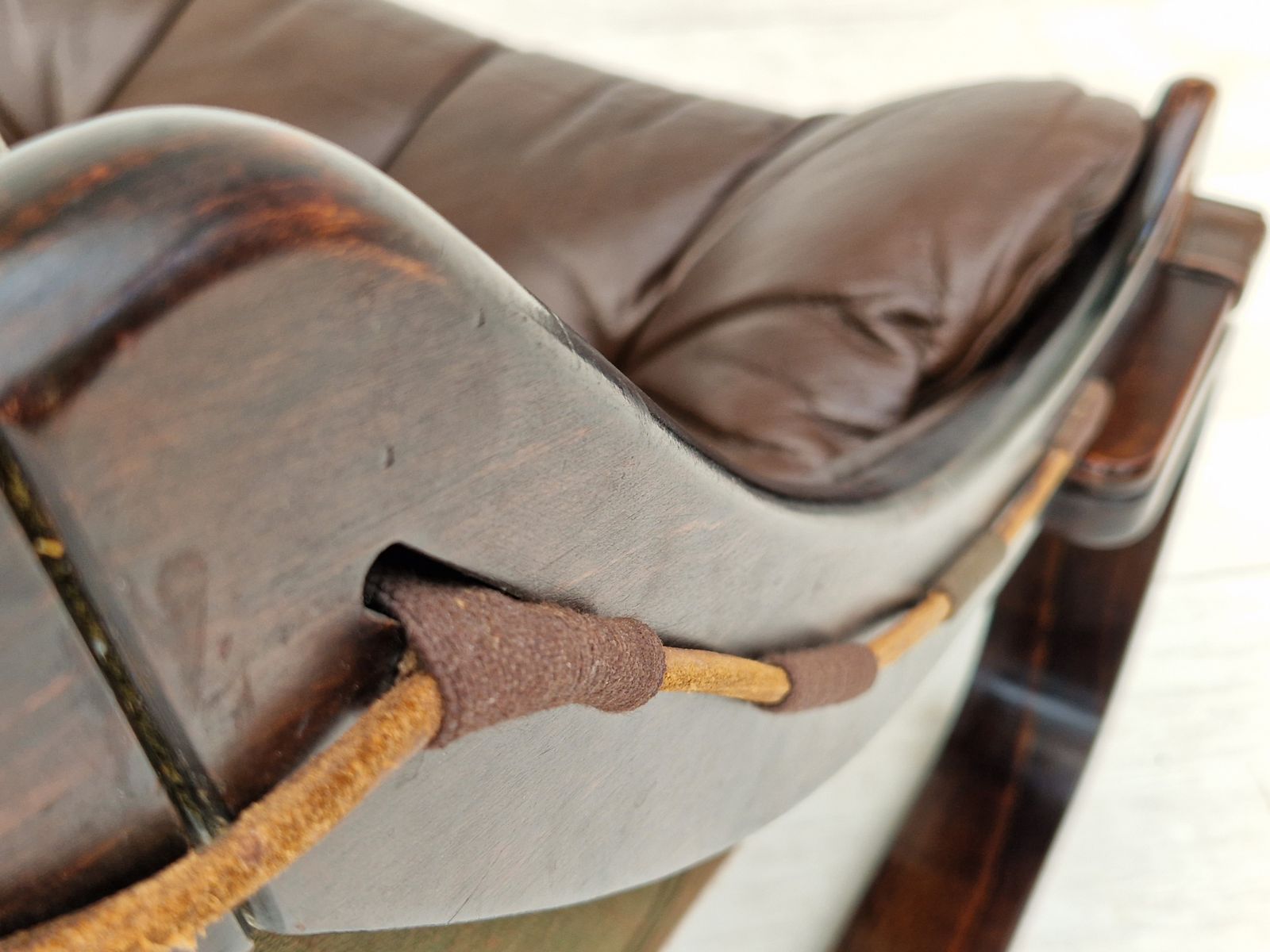 1970s, Brown Leather Lounge Chair By Ake Fribytter For Nelo Sweden. photo Furniture