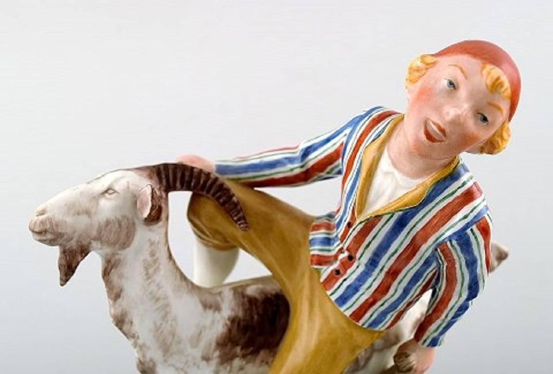 Royal Copenhagen, Julian Marie's Mark. Porcelain Figure 'Clumsy Hans' photo 558.0
