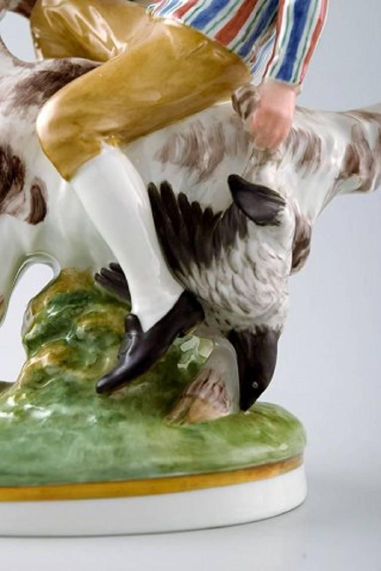 Royal Copenhagen, Julian Marie's Mark. Porcelain Figure 'Clumsy Hans' photo vinterior