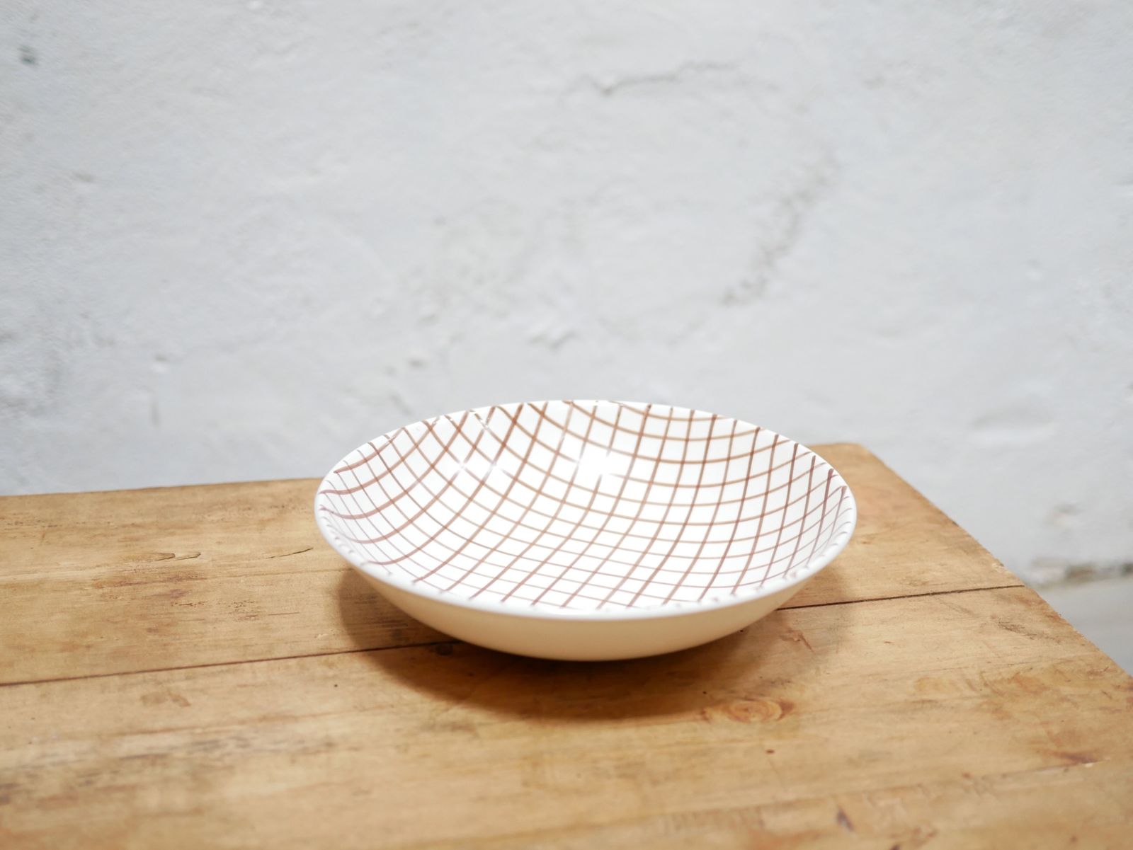 Vintage Ceramic Hollow Flat Salad Bowl By The Longchamp Manufacture, France photo vintage