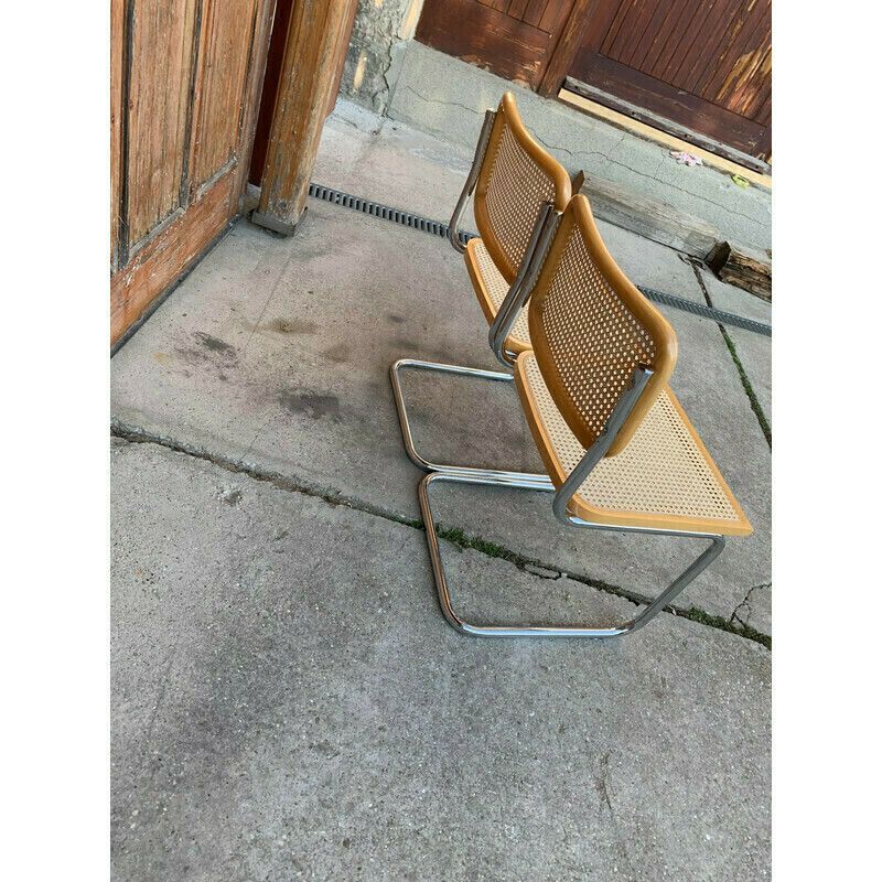 photo for sale Pair Of Mid Century Cesca Chairs By Marcel Breuer