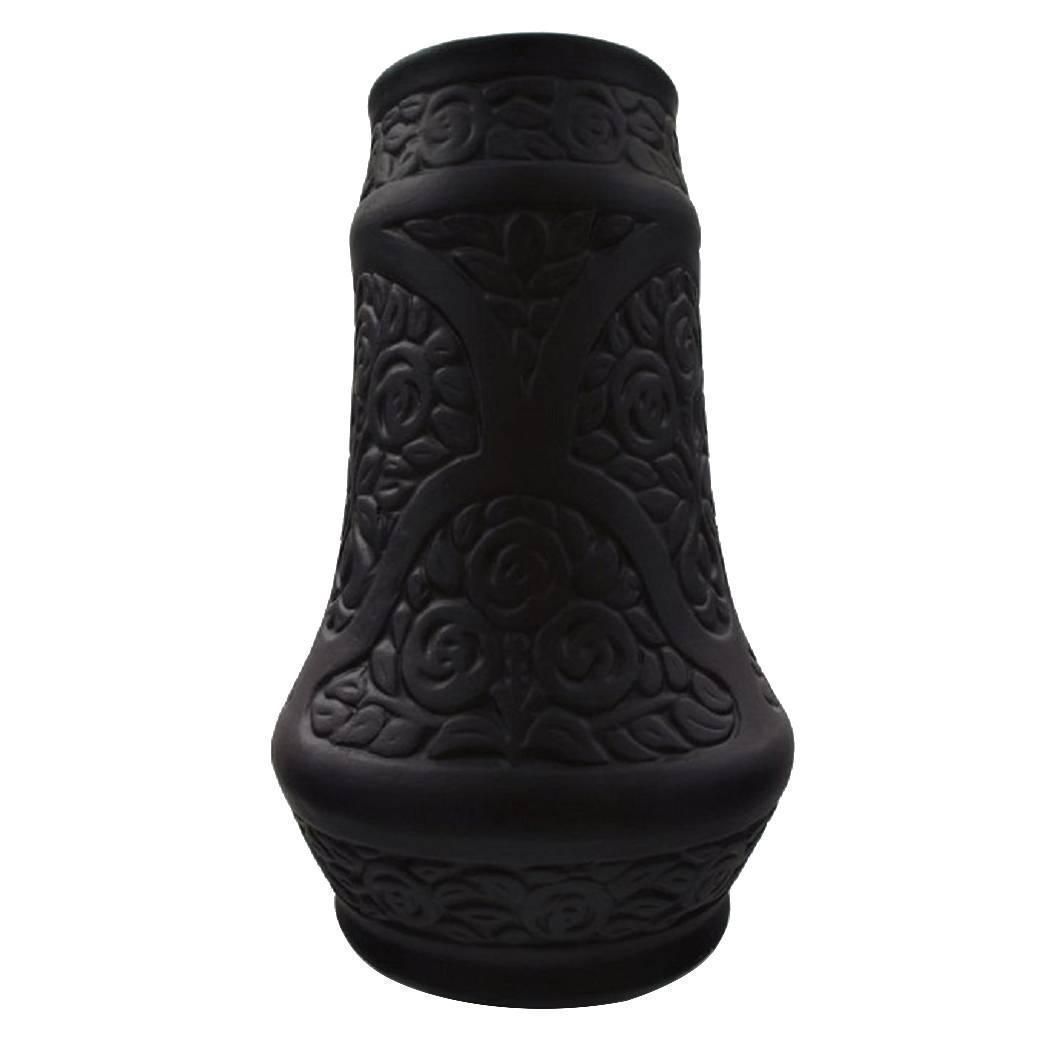 Hjorth / Ipsen's, Bornholm, Art Nouveau Art Pottery Vase In Bindesboll Style