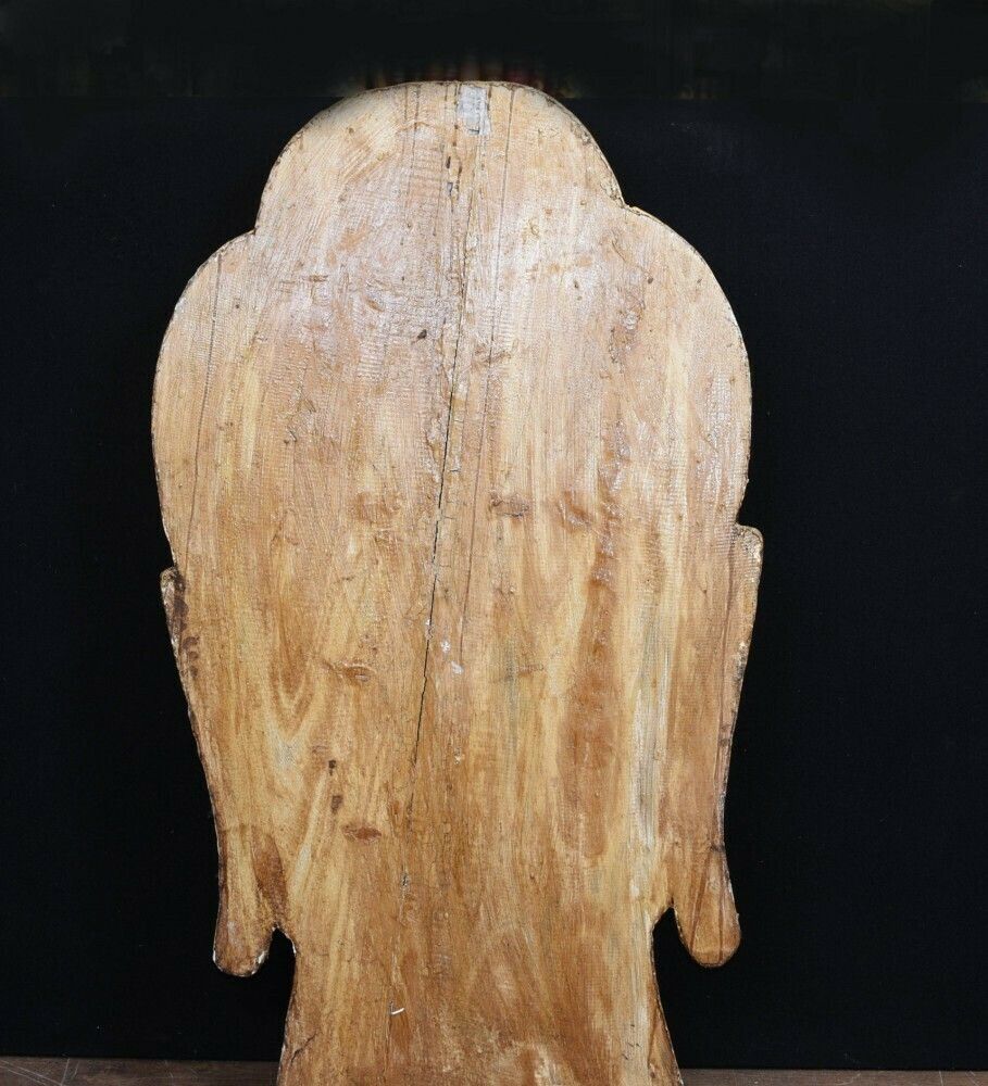 Carved Tibetan Buddha Bust   Hand Carved Buddhist Art Sculpture photo 650.0