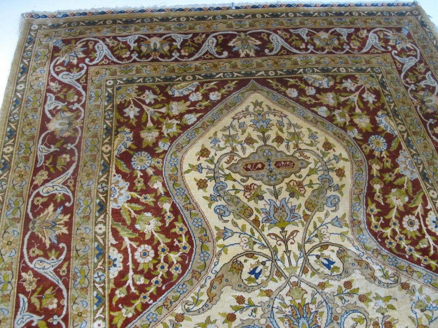 Very Fine Silk Hereke Rug, 1970s, 1.06m X 0.79m photo vintage