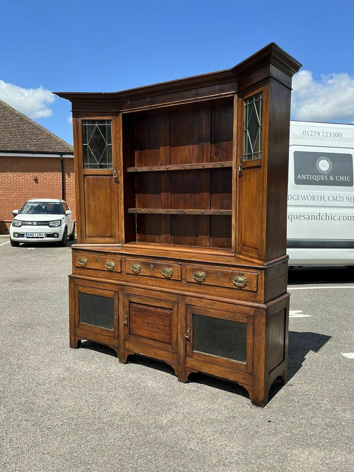 Georgian Oak Dresser, Amazing Colour, Loads Of Storage. photo furniture