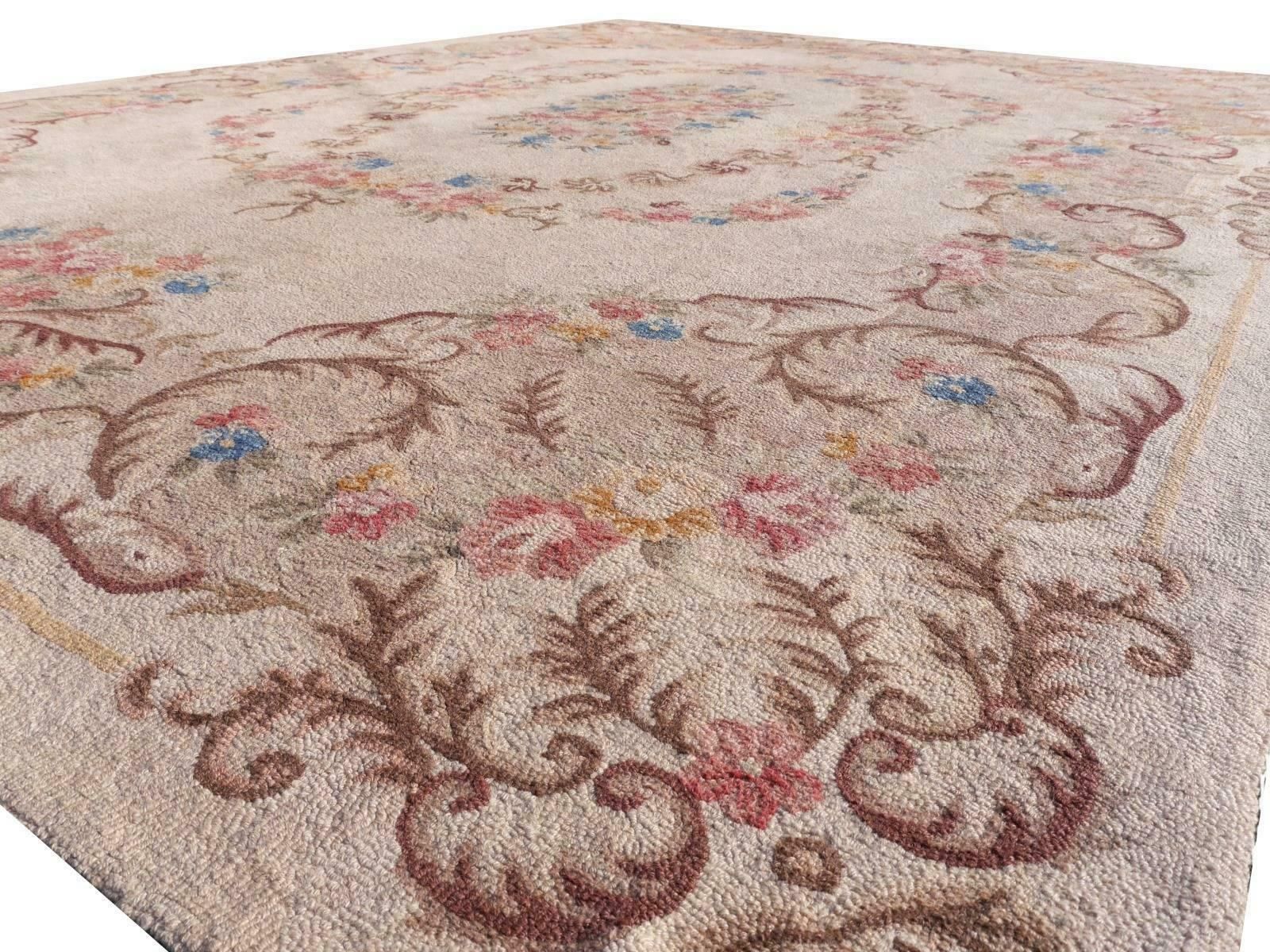 1920s Needlepoint European Rug Arts And Crafts Period/Savonnerie Design photo 7552.0