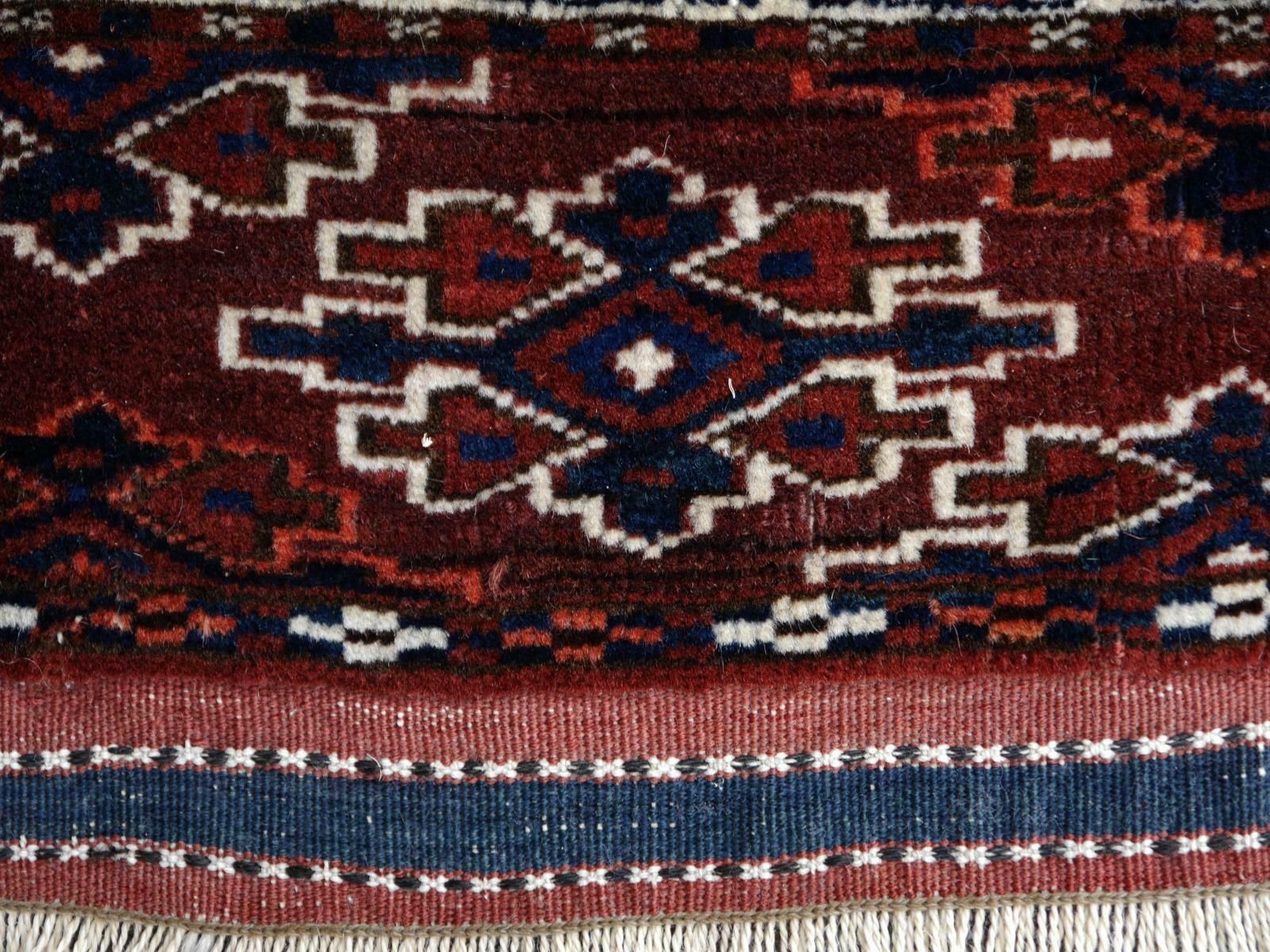 Yomud Tribeal Turkmen Turkoman Antique Rug With Ram Motive Hand Knotted Carpet photo furniture