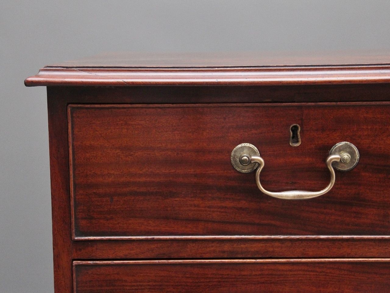 Early 19th Century Flat Fronted Mahogany Chest Of Drawers photo for sale