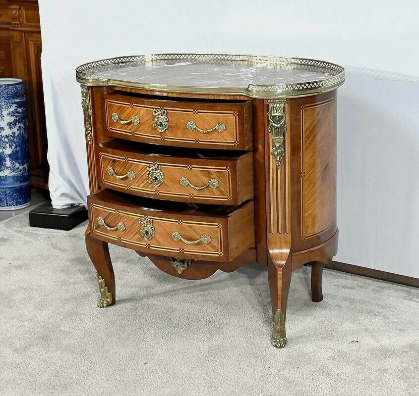 Chest Of Drawers In Precious Wood, Transition Louis XIV Louis XV Style – Late 19th Century photo Furniture