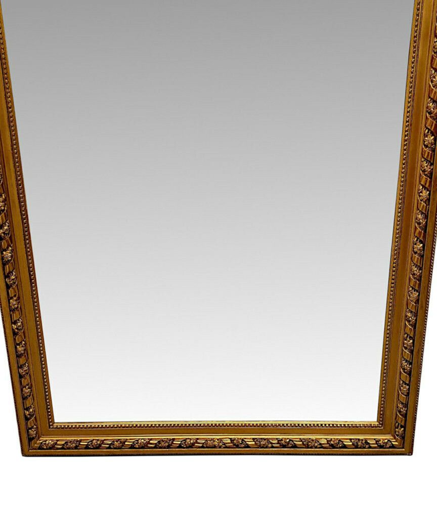 A Gorgeous 19th Century Gilt Finish Hall Or Overmantle Mirror photo for sale
