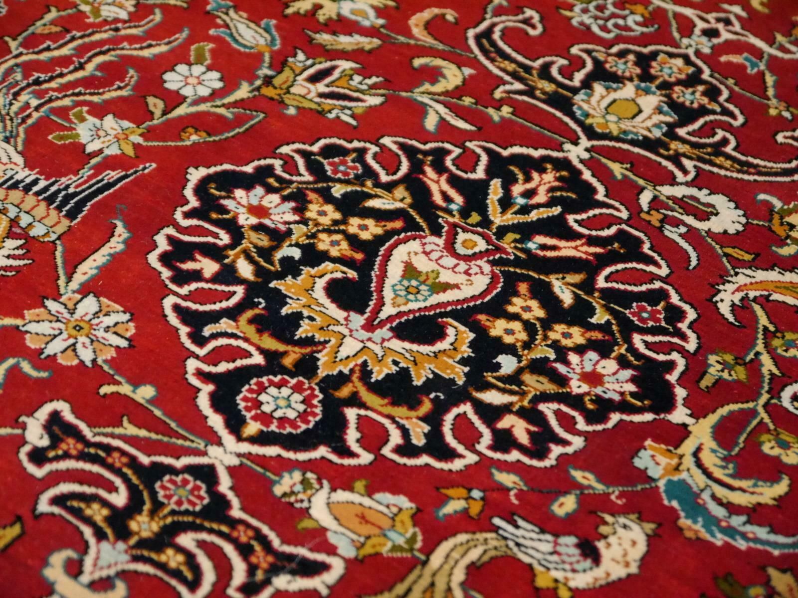 photo for sale Pure Silk Hereke Ozipek Turkish Rug Signed