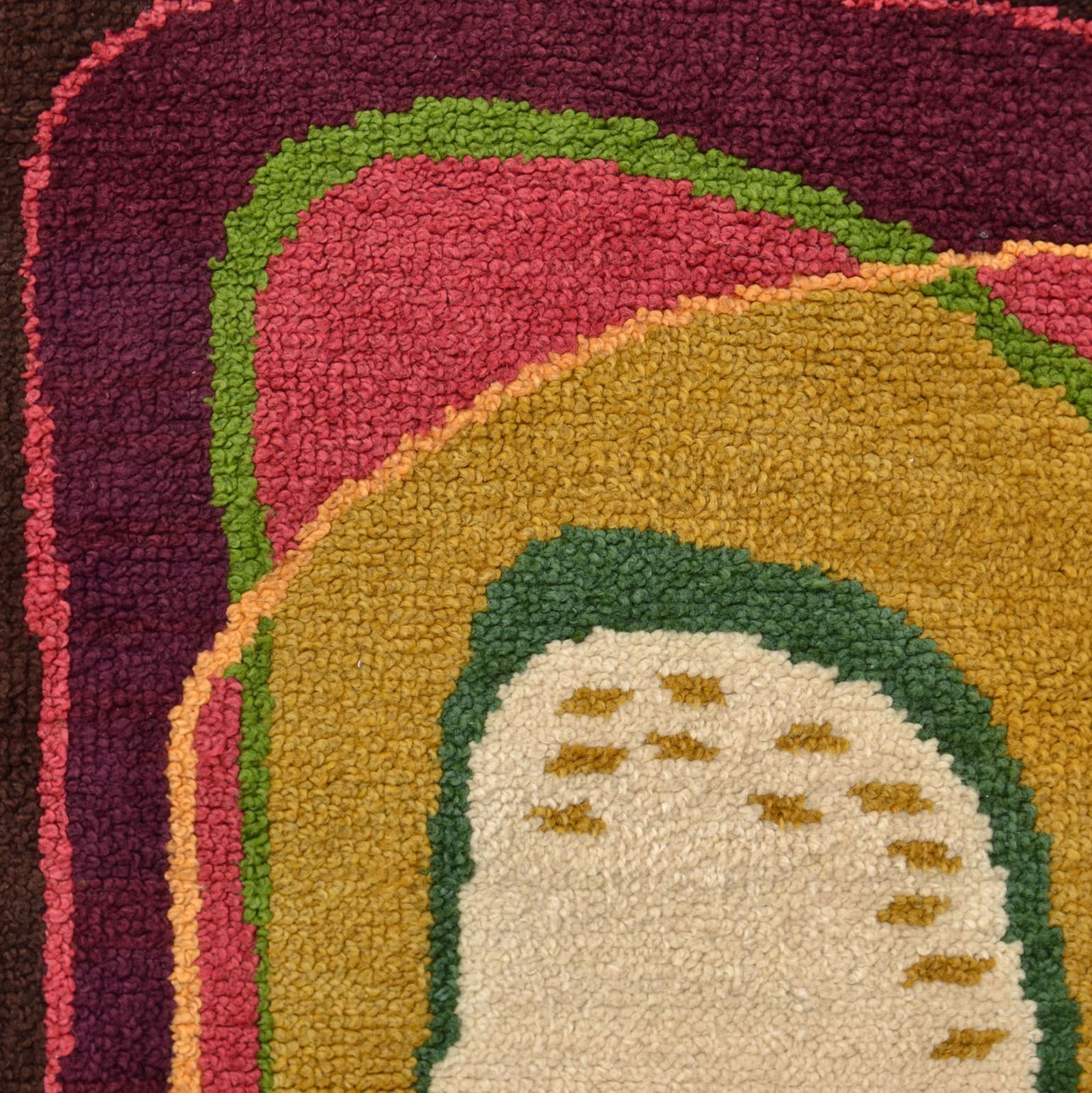 Mid Century Modern Art Rug, Hand Tufted In Wool photo furniture