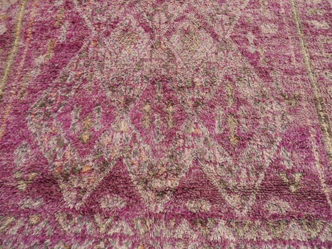 Large Moroccan Vintage Rug Abstract Design Berber Lilac Grey Teal North African photo buy