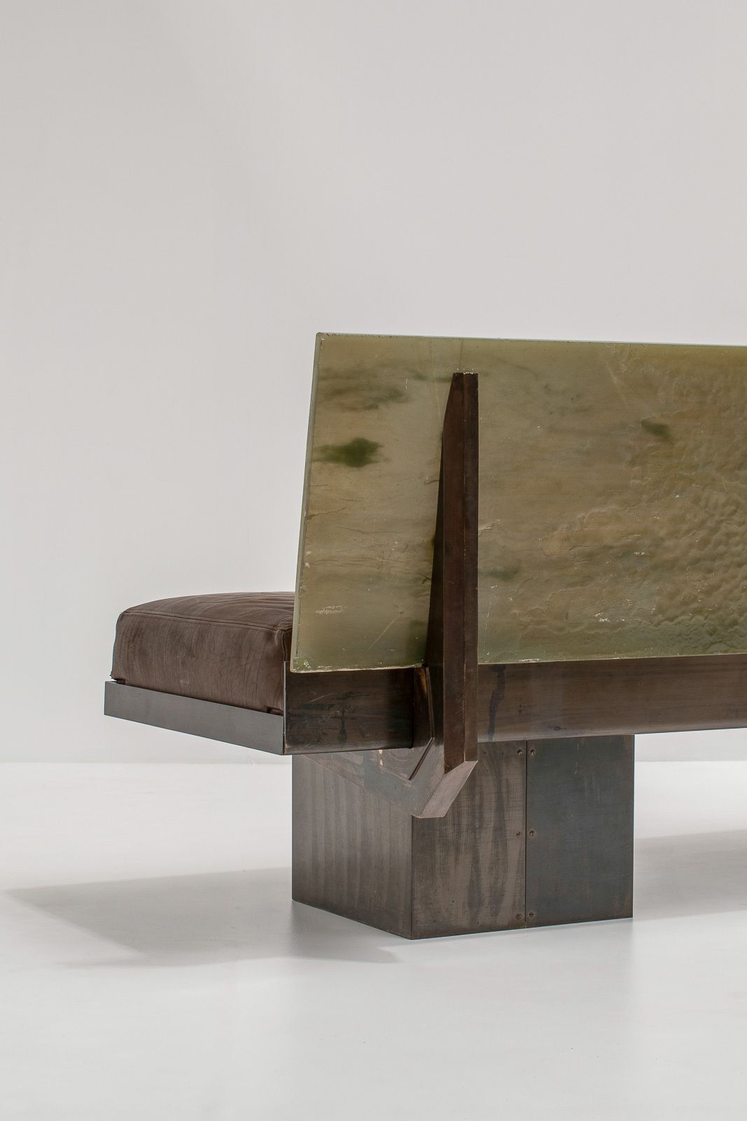Sculptural Post Modern Steel Sofa, France 1980s photo 8230.0