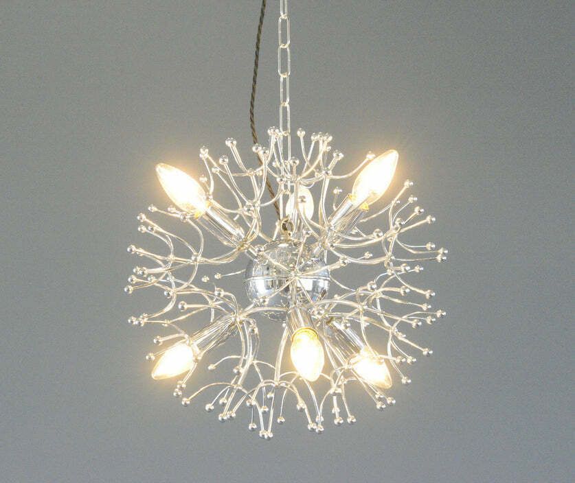 photo furniture Mid Century Sputnik Pendant Light By Sciolari Circa 1960s