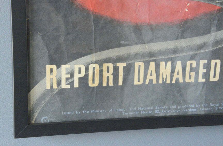 Ww2 Factory Safety Poster Circa 1940s photo for sale