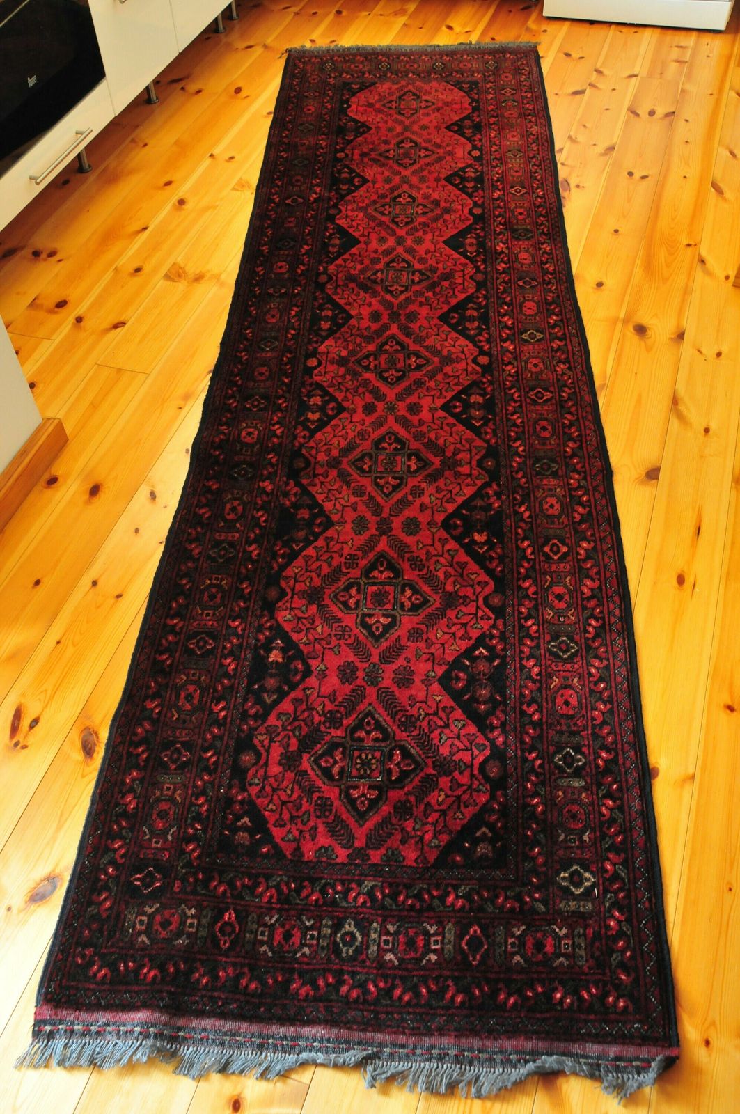 photo furniture 3 X 9 Runner Rug Afghan Khal Mohammadi Runner Carpet, Red Runner Long Runner Tribal Runner Cas18