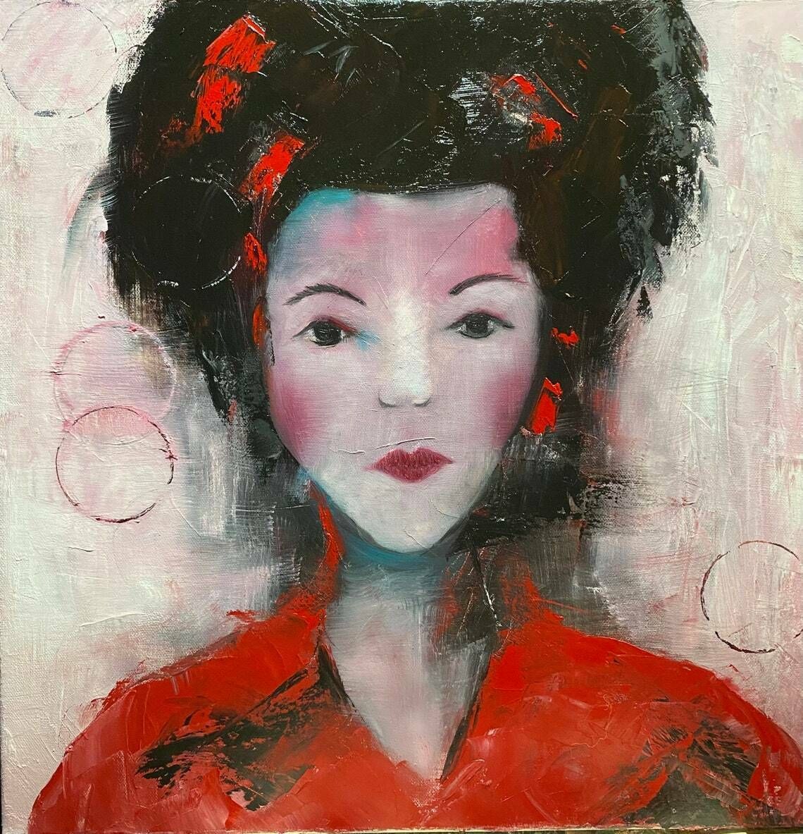Geisha Oil Painting