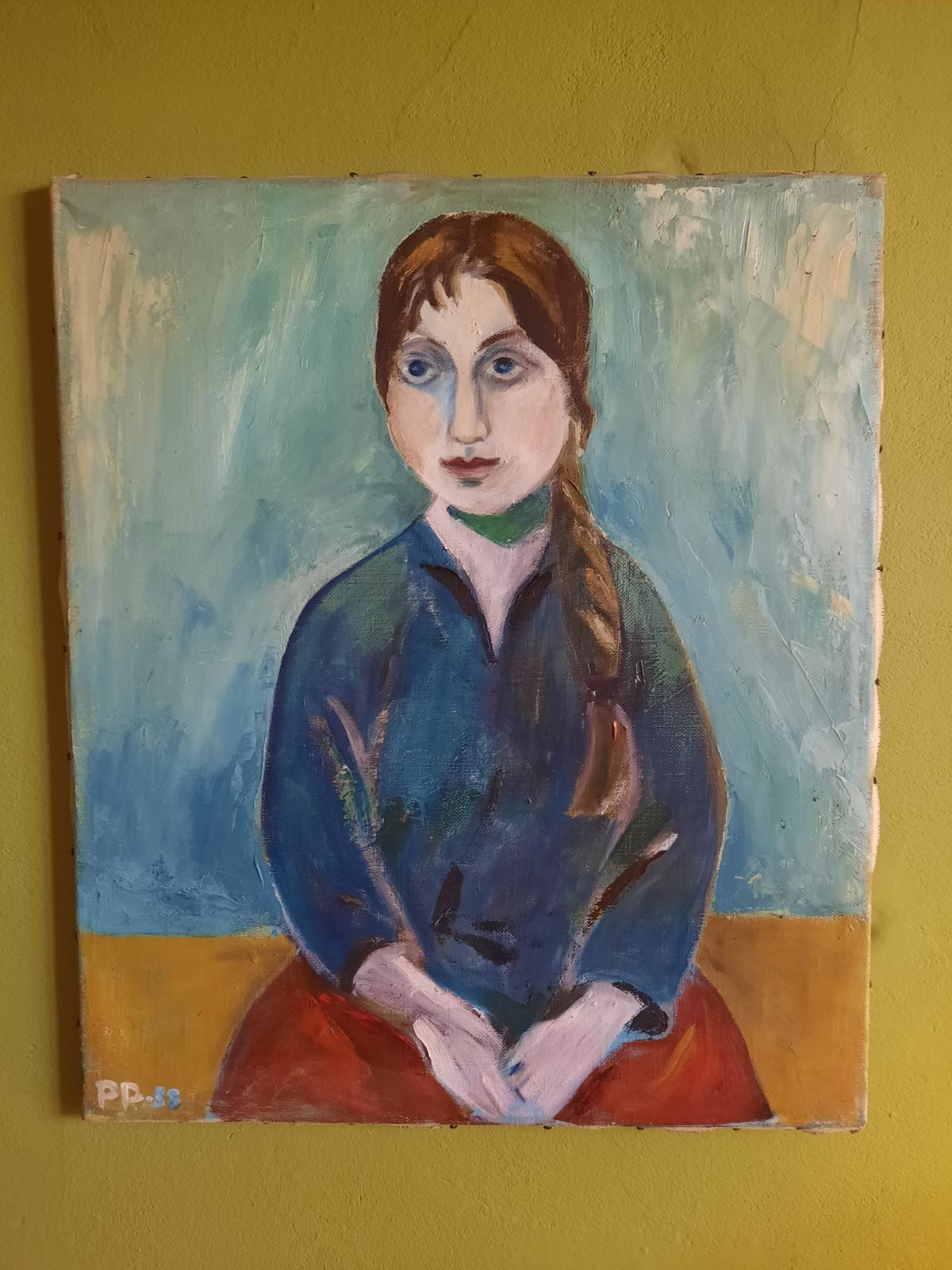 Portrait Of A Girl Signed S S And Dated 58   Oil On Canvas | Swedish Art