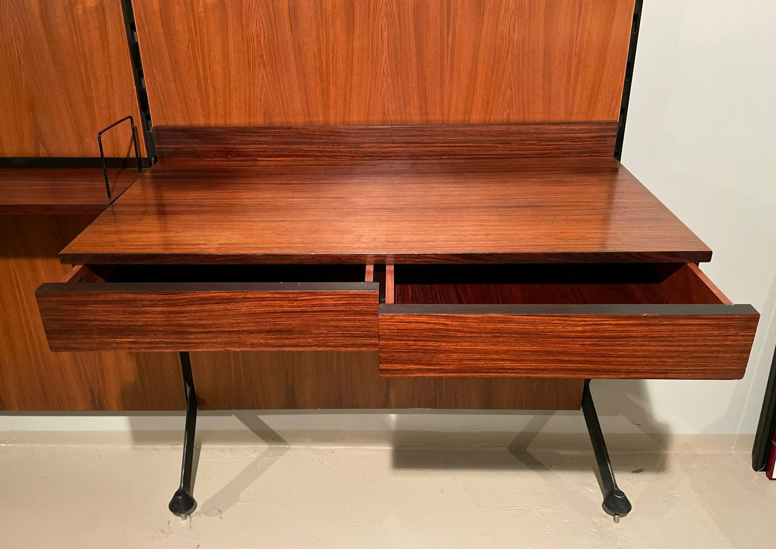 1960s Teak Urio Modular Library By Ico & Luisa Parisi For Mim, Italy, Set Of 2 photo vintage