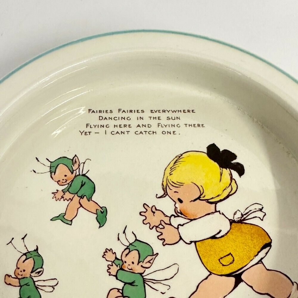 Vintage Shelley Baby’s Plate With Fairies By Mabel Lucie Attwell photo furniture