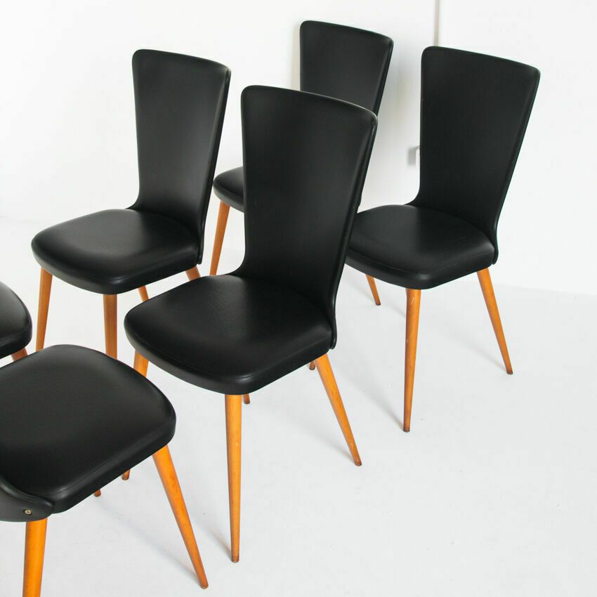 Set Of 6 Vintage Chairs, France 1960 photo Furniture