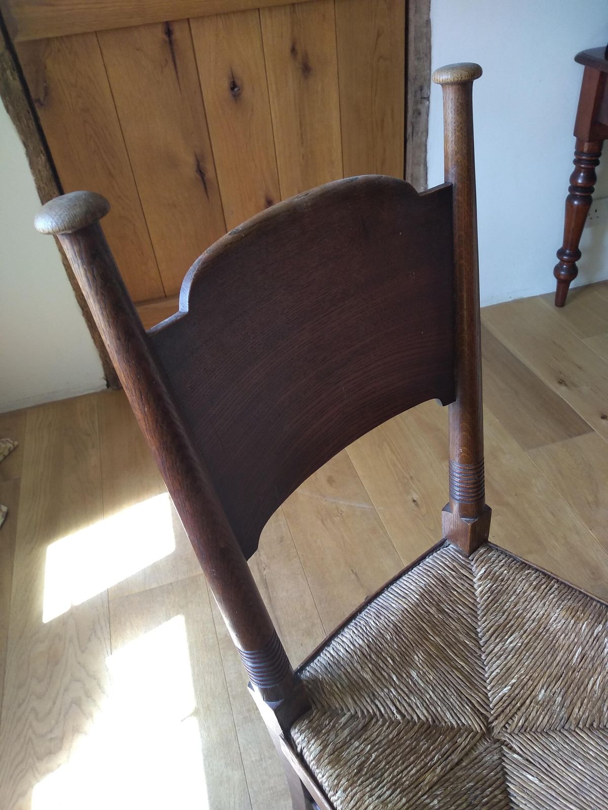 William Birch Dark Oak And Rattan Chairs Circa 1900 X8. photo Furniture