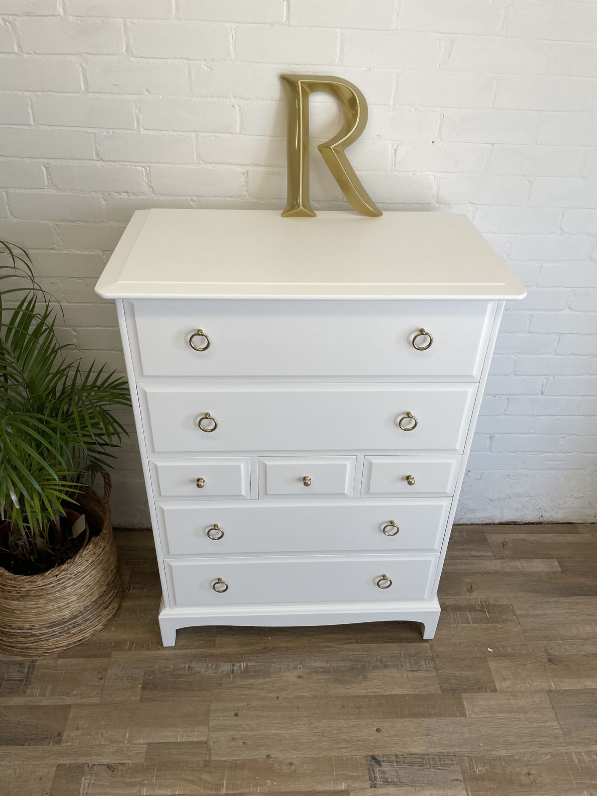 Stag Minstrel Tallboy Painted White photo 685.0