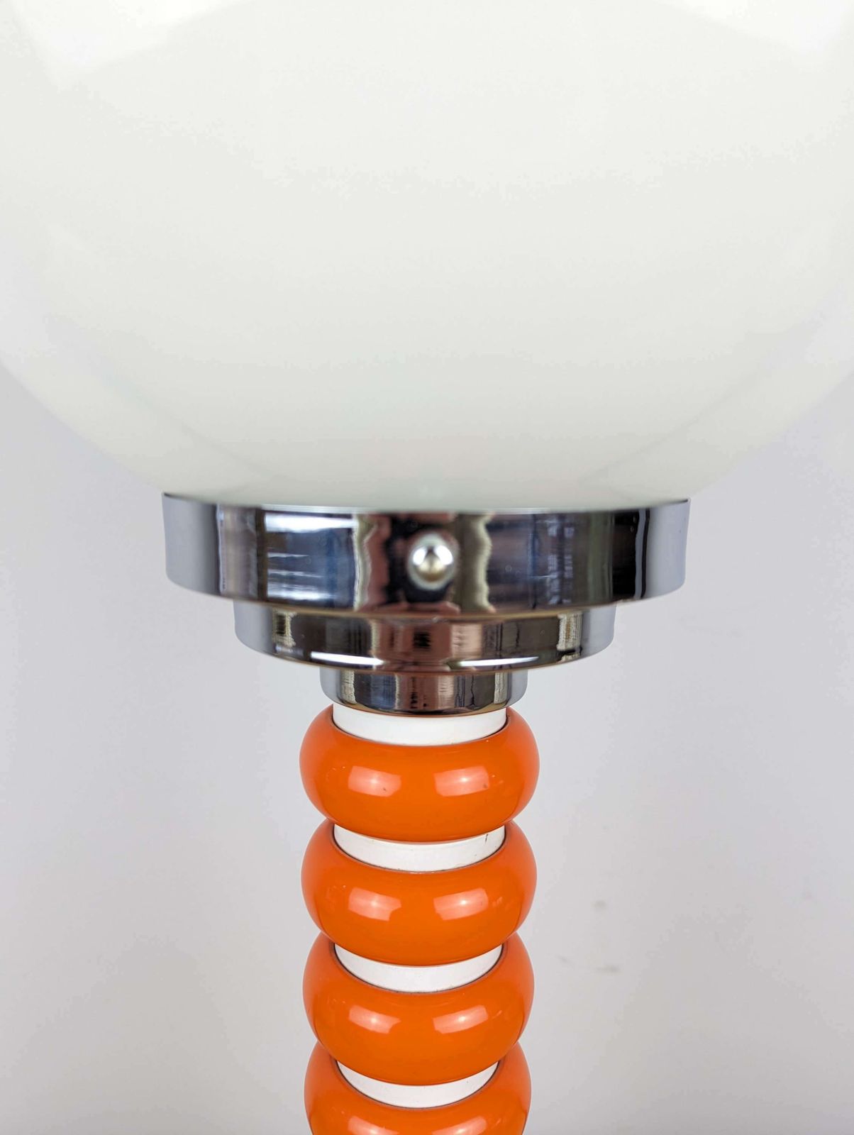 photo for sale Fabulous Italian Mid Century Lamp With An Opaline Lamp Shade With An Enamel Base