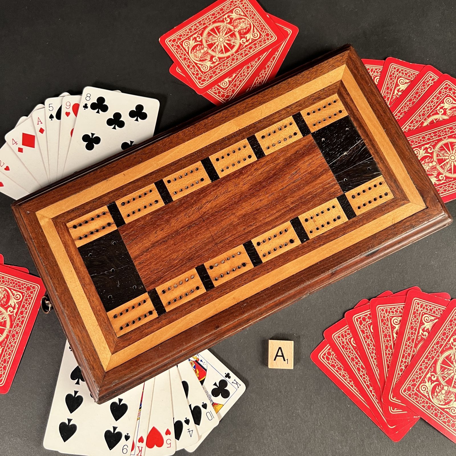 Fabulous Large Wooden Cribbage Board