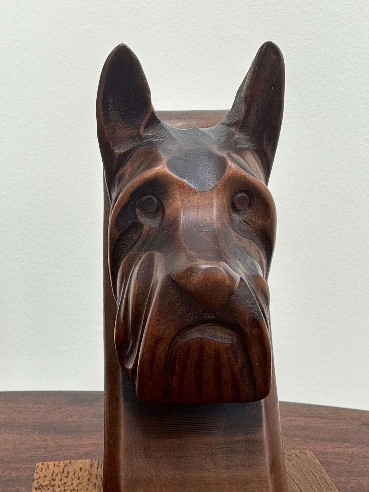 Wood Bookends Pair Of Carved Scottish Terrier Dog Figurines French Antique Art Deco photo Home Decor