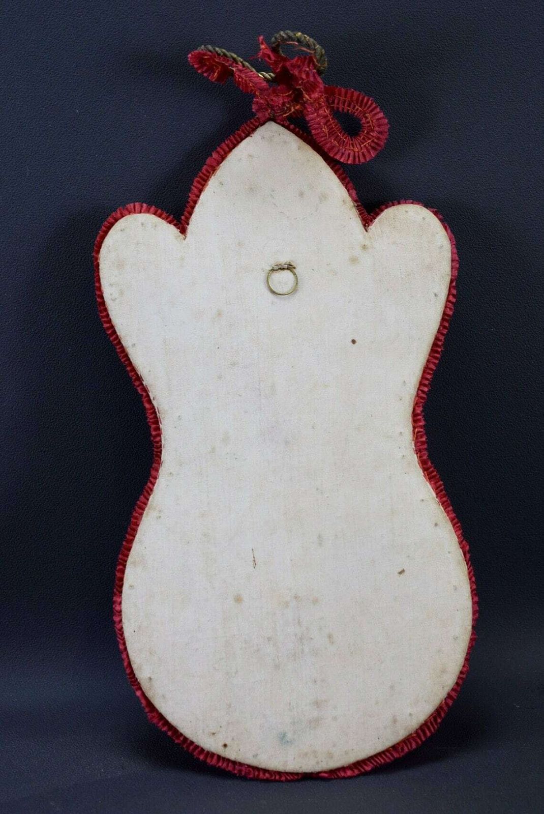 Folk Art Needlepoint Holy Water Font For Wall Carved Jesus Crucifix photo vintage
