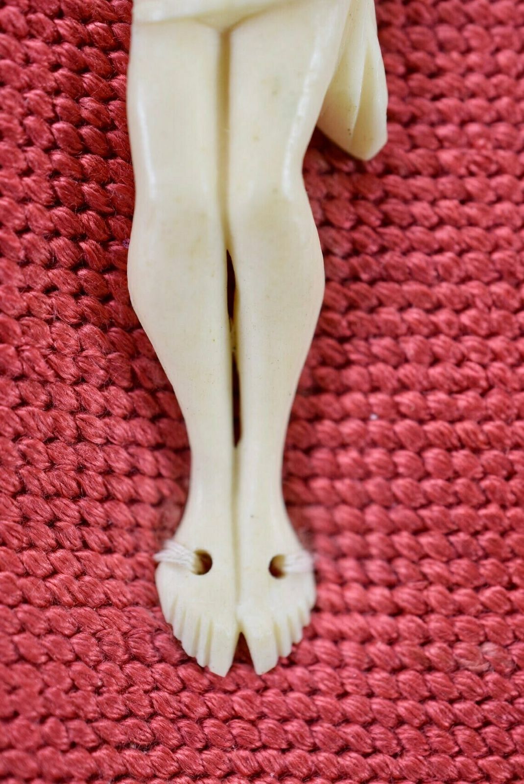photo for sale Folk Art Needlepoint Holy Water Font For Wall Carved Jesus Crucifix