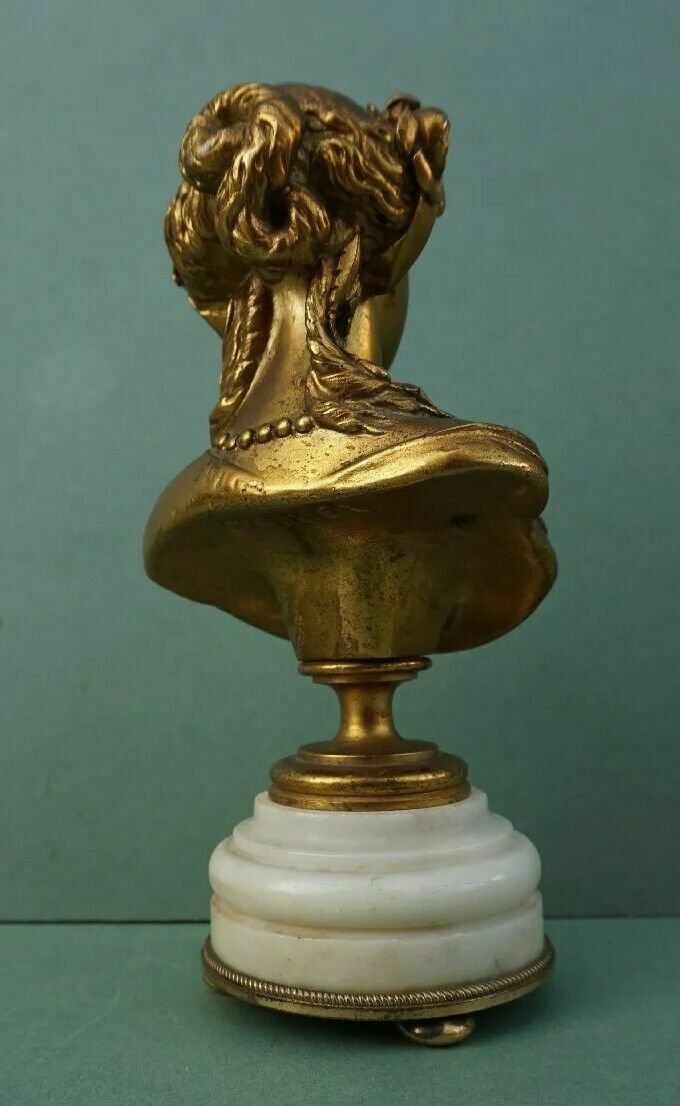 photo buy Antique French Gilt Bronze Bust Of A Lady Albert   Ernest Carrier Belleuse C19th