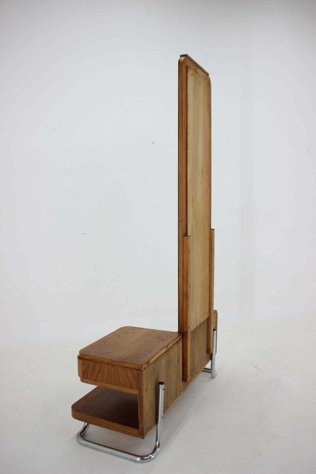 1950s Oak Bauhaus Mirror Cabinet, Czechoslovakia photo buy
