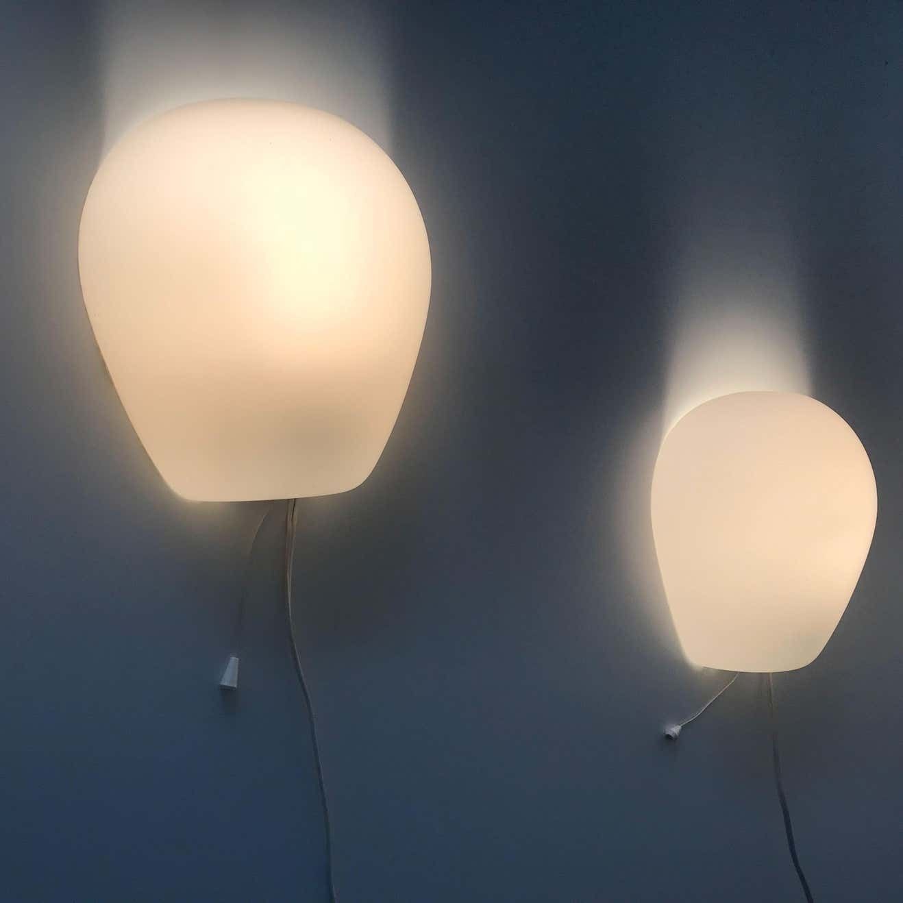 photo for sale Set Of Two Midcentury Shell Wall Lamps Or Sconces By Wilhelm Wagenfeld, 1950s