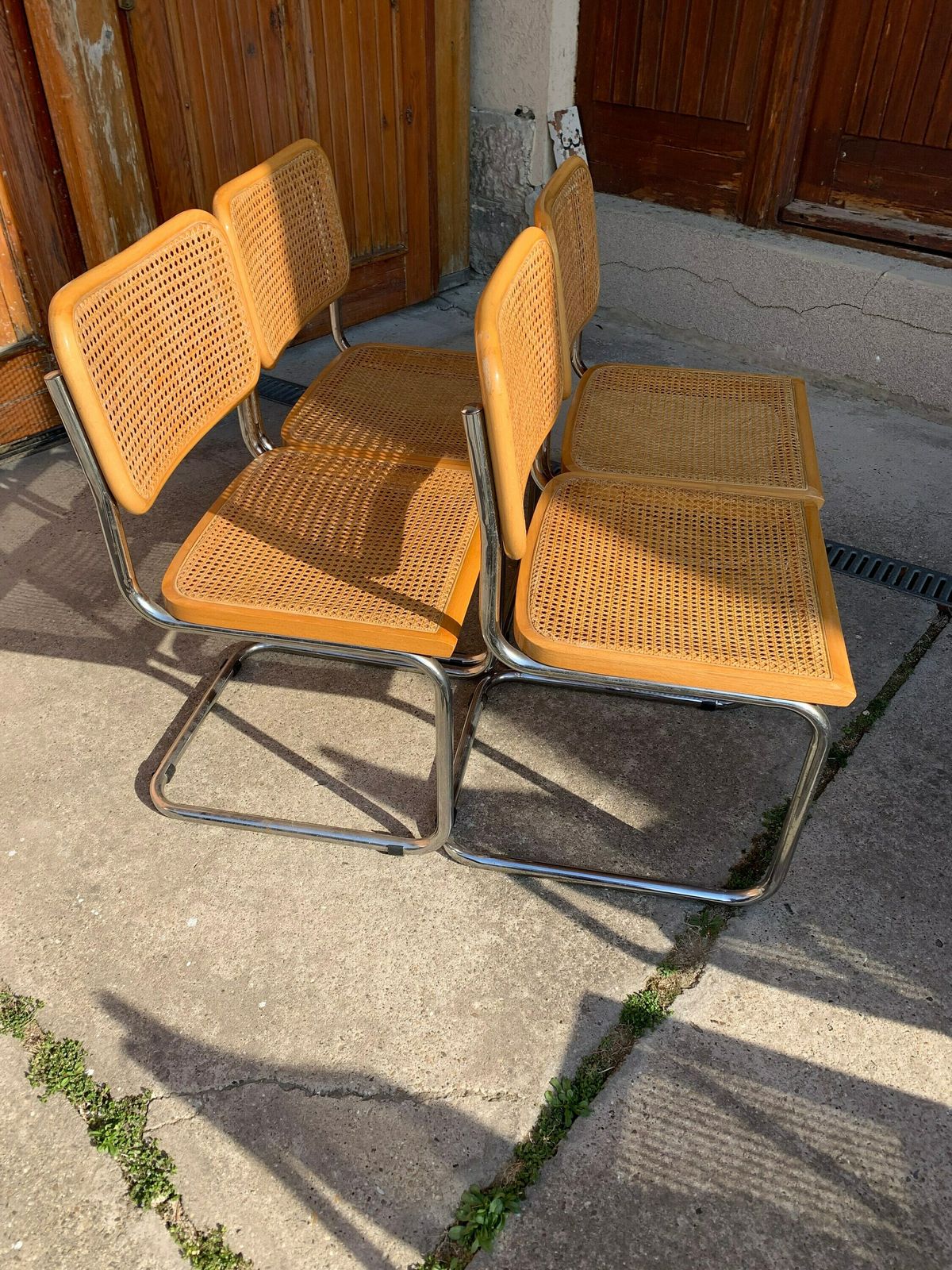 Mid Century Modern Italian Marcel Breuer B32 Cesca Chair, 70s Set Of 4 photo 1758.0