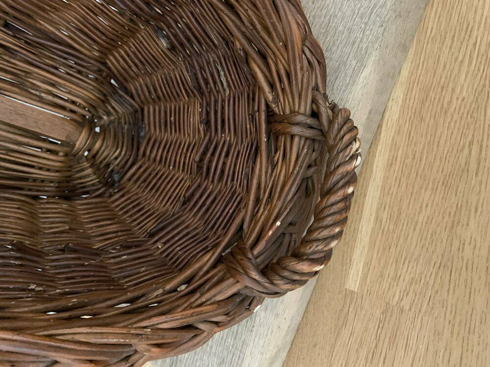 Vintage Baguette Wicker Basket photo for sale